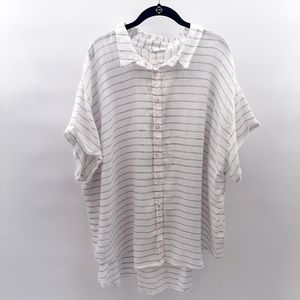 Universal Threads striped linen blend top size 4X